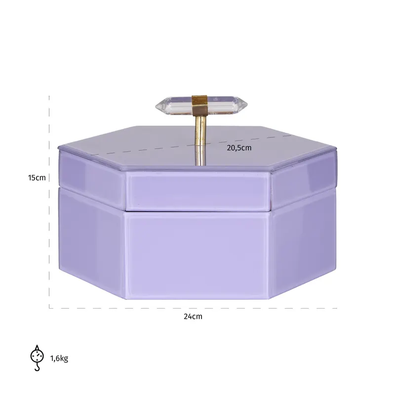 Aufbewahrungsdose Jutta, Violett, groß von Richmond Interiors, Maßzeichnung 9
