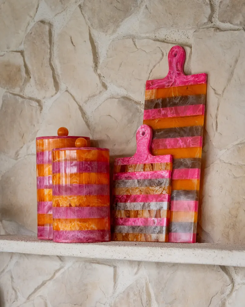 Aufbewahrungsdose Lilybelle groß, Rosa/Orange von Richmond Interiors, Wohnbeispiel 6, im Wohnraum