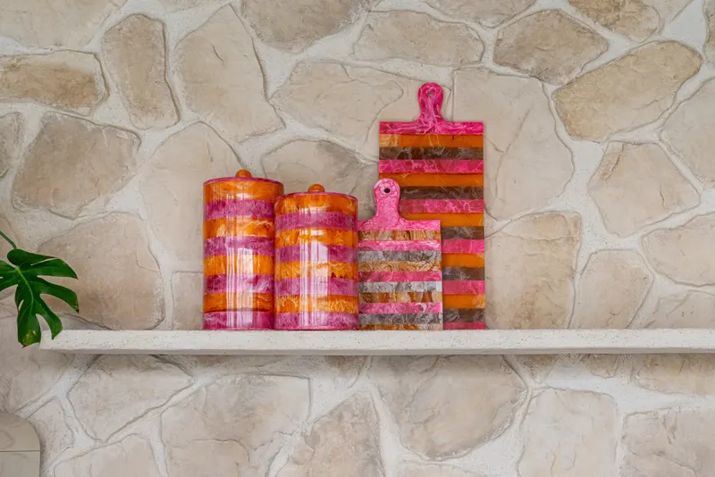 Aufbewahrungsdose Lilybelle groß, Rosa/Orange von Richmond Interiors, Wohnbeispiel 7, im Wohnraum