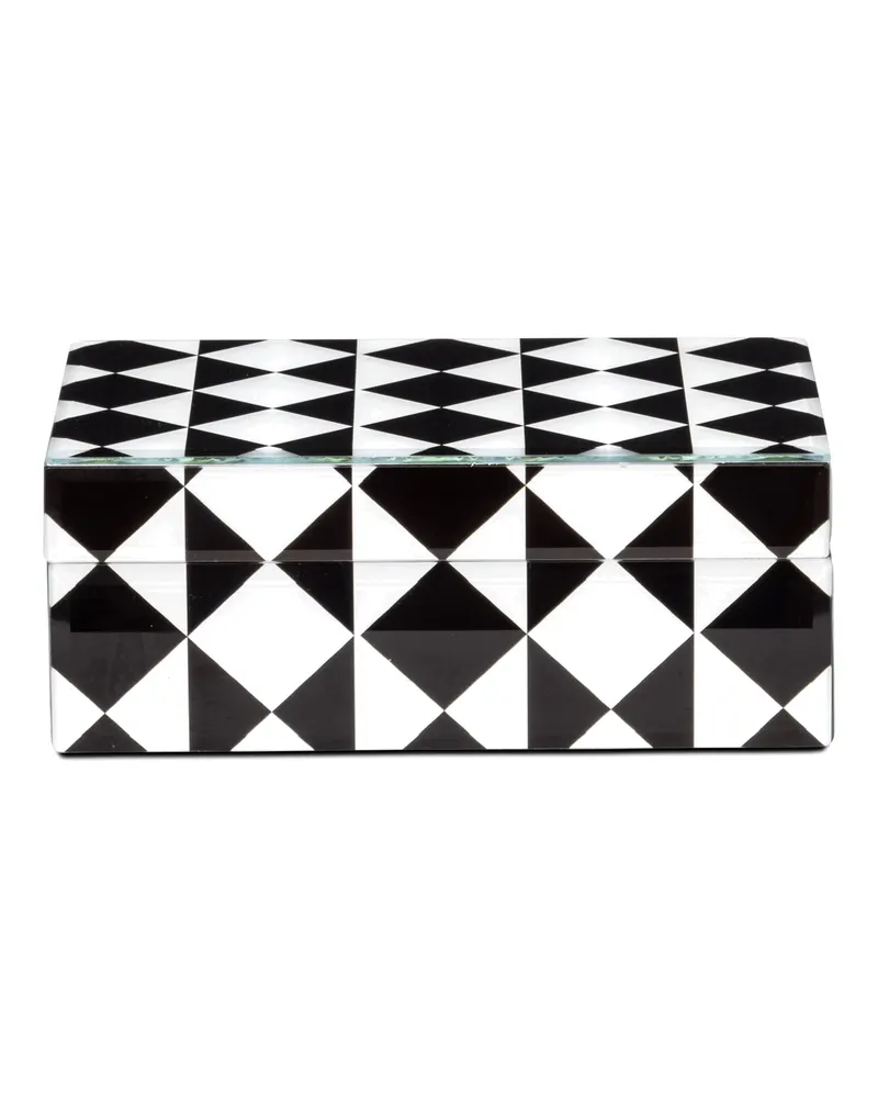 Aufbewahrungsbox Silas schwarz/weiß klein von Richmond Interiors