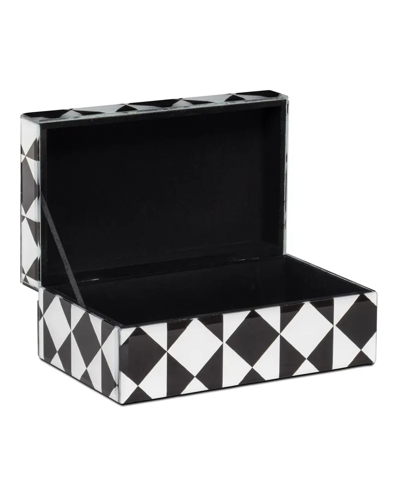 Aufbewahrungsbox Silas schwarz/weiß klein von Richmond Interiors, Produktansicht 4