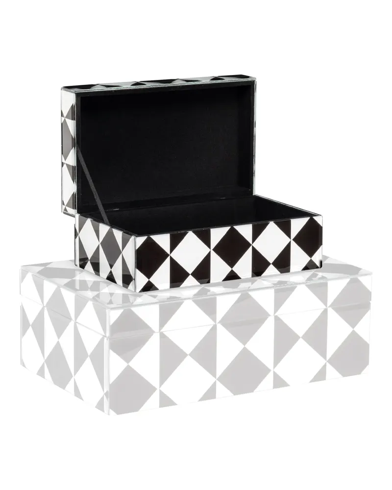Aufbewahrungsbox Silas schwarz/weiß klein von Richmond Interiors, Produktansicht 5