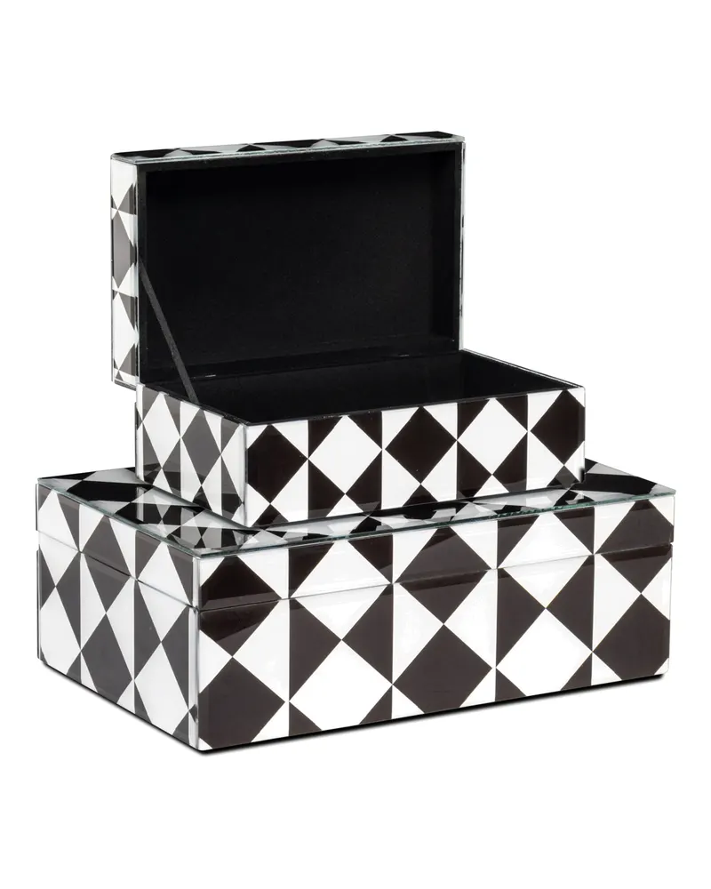 Aufbewahrungsbox Silas schwarz/weiß klein von Richmond Interiors, Produktansicht 6