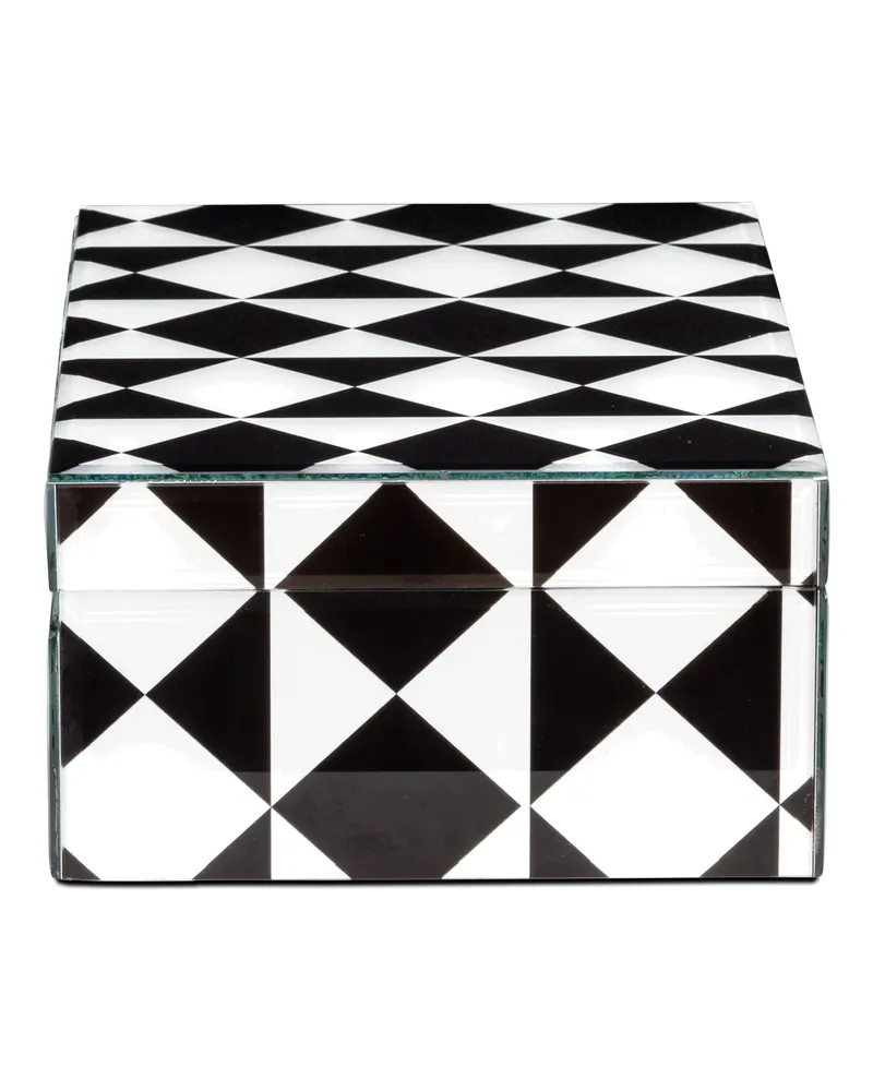 Aufbewahrungsbox Silas, schwarz/weiß, groß von Richmond Interiors, Produktansicht 2