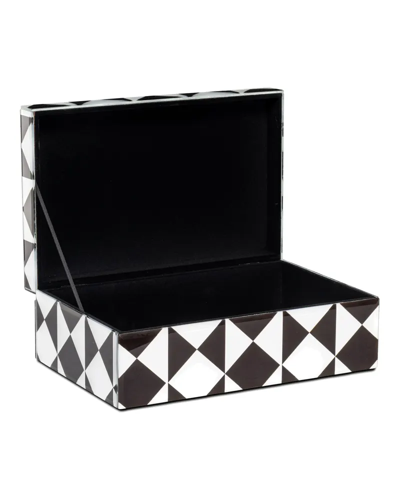 Aufbewahrungsbox Silas, schwarz/weiß, groß von Richmond Interiors, Produktansicht 4