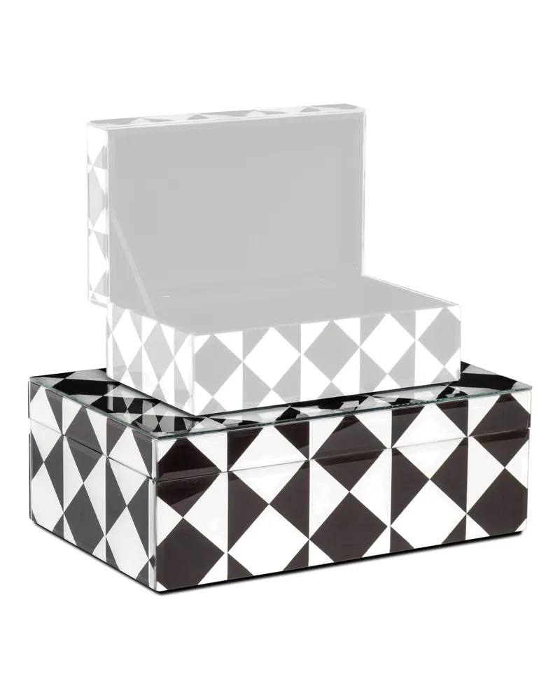 Aufbewahrungsbox Silas, schwarz/weiß, groß von Richmond Interiors, Produktansicht 5