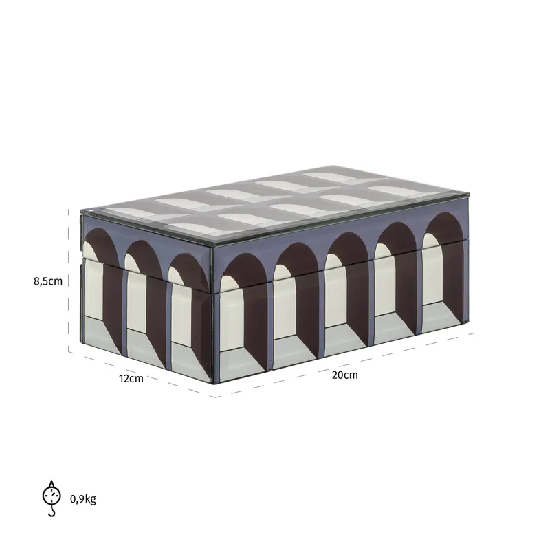 Aufbewahrungsdose Vaya klein, Schwarz von Richmond Interiors, Maßzeichnung 9