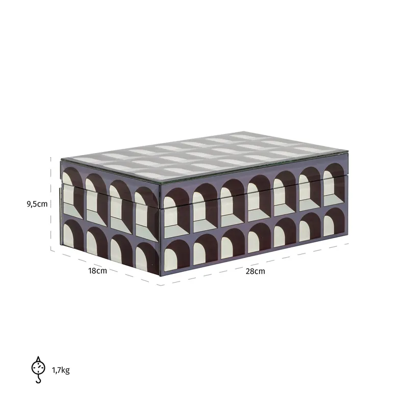 Aufbewahrungsbox Vaya groß, Schwarz von Richmond Interiors, Maßzeichnung 9