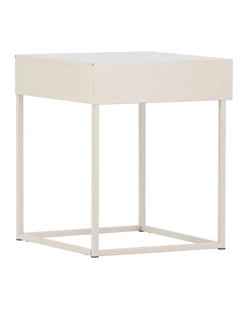Bakal Nachttisch mit Stahlgestell in 43 × 41 cm, Beige, Ansicht 11