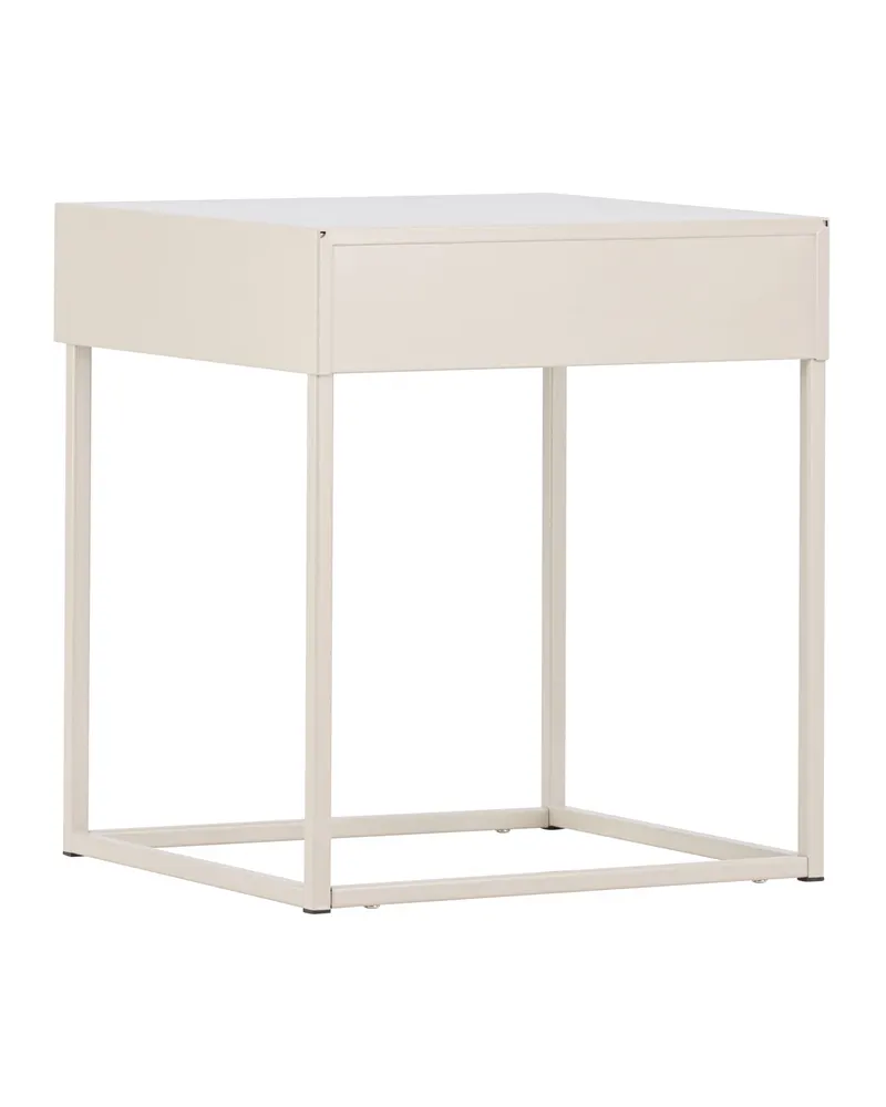 Bakal Nachttisch mit Stahlgestell in 43 × 41 cm, Beige, Ansicht 5