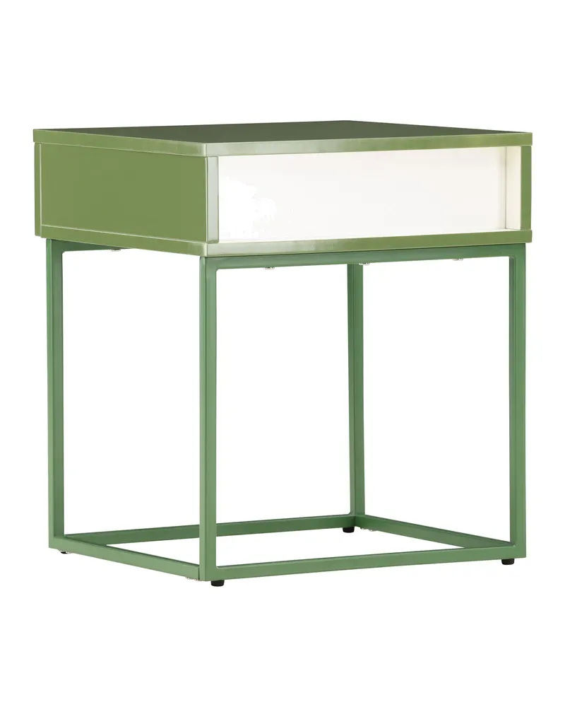 Bakal Nachttisch mit Stahlgestell in 41 × 41 cm, Grün, Ansicht 5