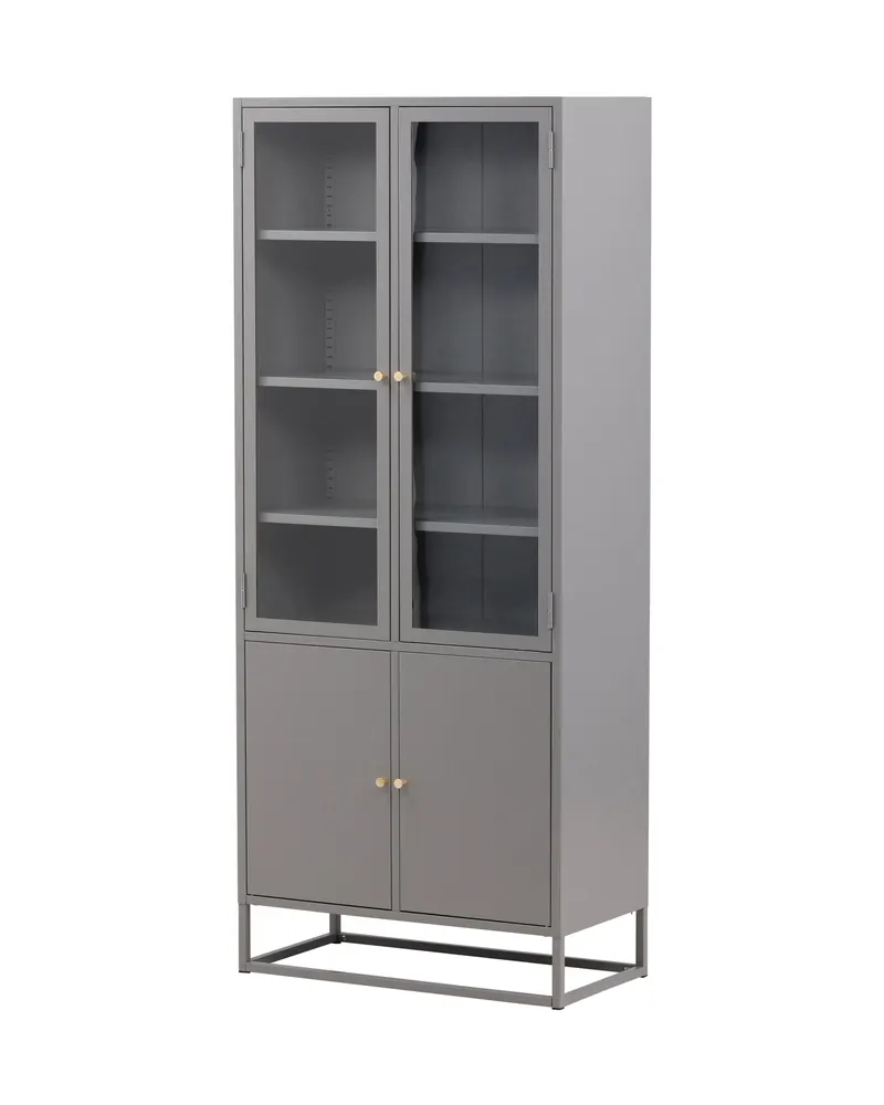 Bakal Regal mit Glastüren aus Stahl in 41 × 190 × 80 cm, Ansicht 2
