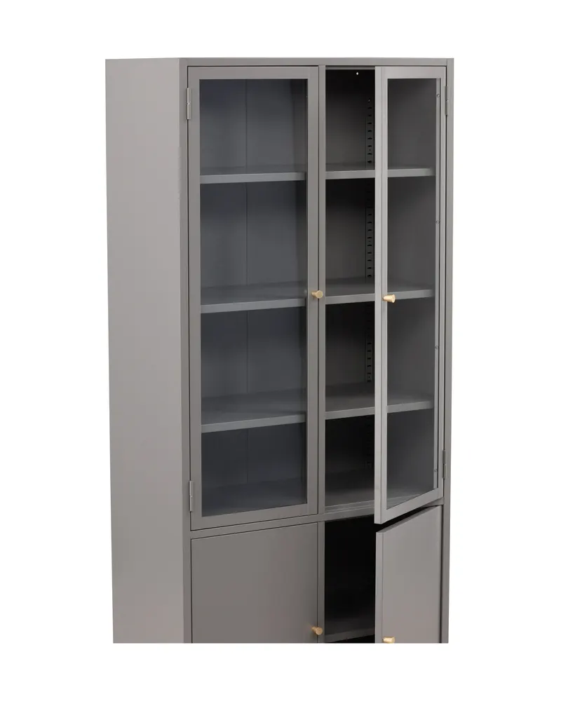 Bakal Regal mit Glastüren aus Stahl in 40,5 × 190 × 80 cm, Ansicht 14