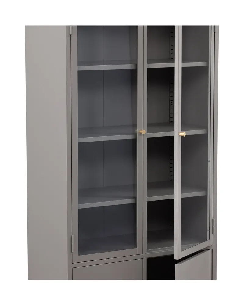 Bakal Regal mit Glastüren aus Stahl in 40,5 × 190 × 80 cm, Ansicht 5