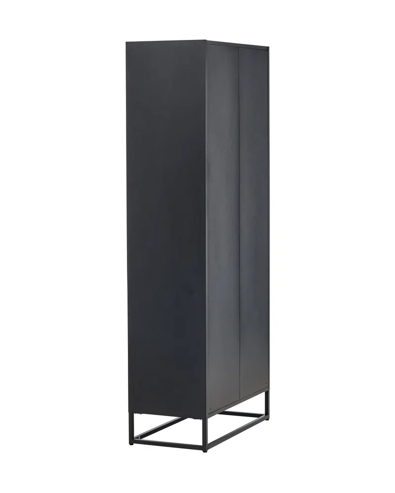 Bakal Sideboard aus Stahl mit Glastüren in 41 × 190 × 80 cm, Schwarz, Ansicht 8