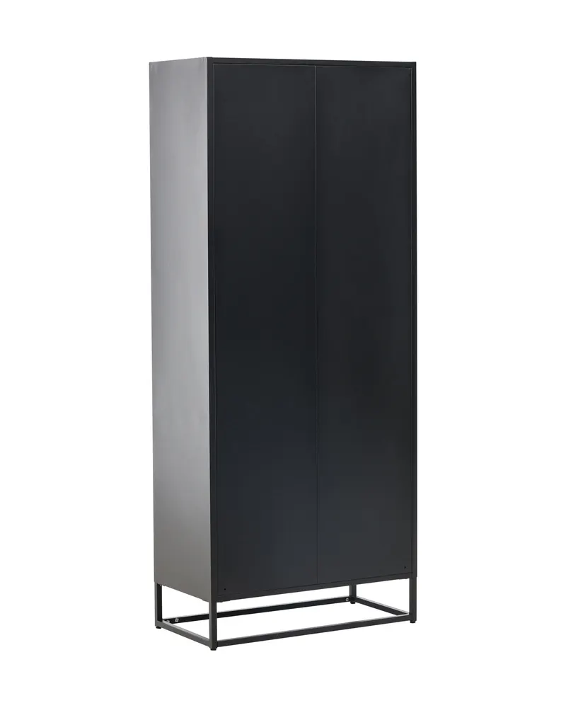Bakal Sideboard aus Stahl mit Glastüren in 41 × 190 × 80 cm, Schwarz, Ansicht 9