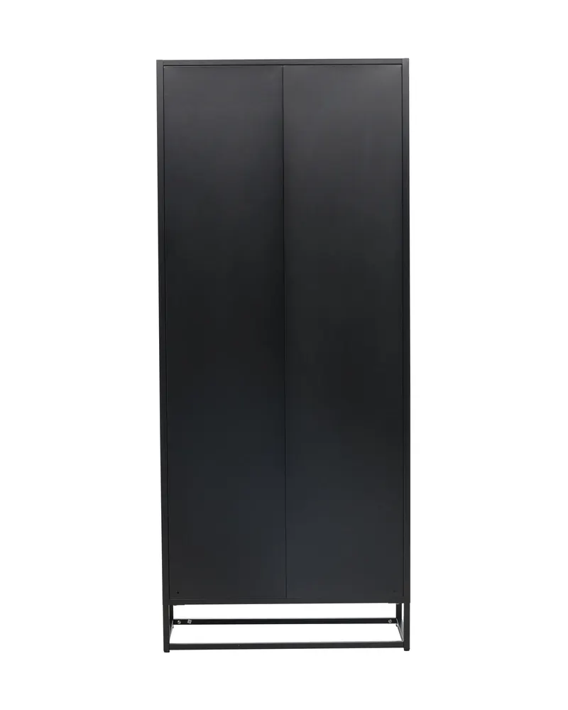 Bakal Sideboard aus Stahl mit Glastüren in 41 × 190 × 80 cm, Schwarz, Ansicht 10