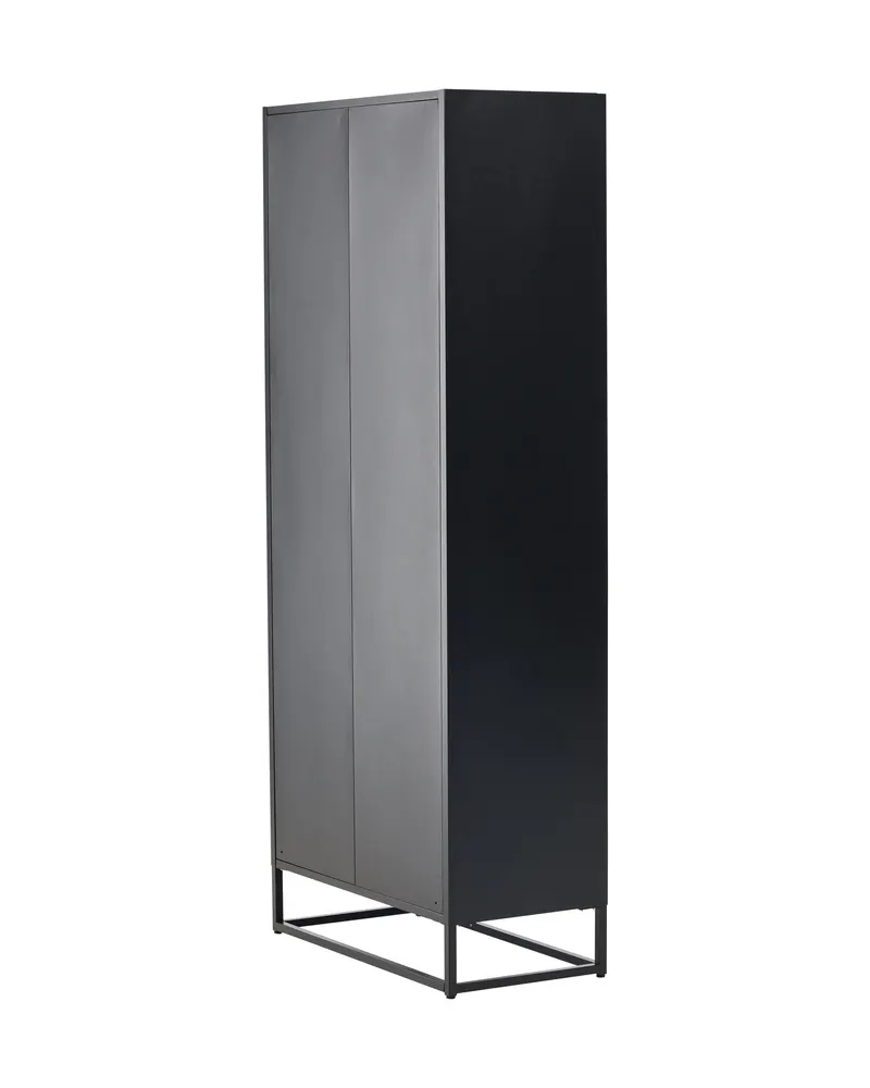 Bakal Sideboard aus Stahl mit Glastüren in 41 × 190 × 80 cm, Schwarz, Ansicht 12