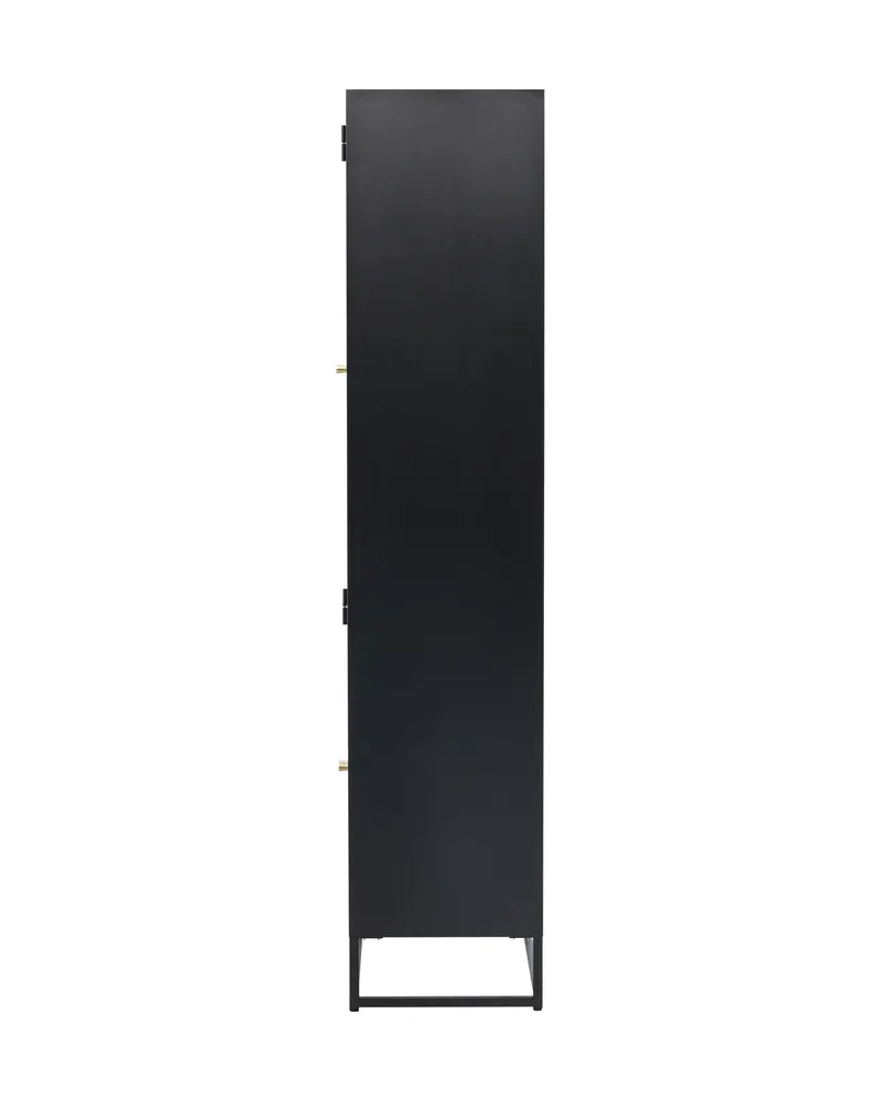 Bakal Sideboard aus Stahl mit Glastüren in 40,5 × 190 × 80 cm, Schwarz, Ansicht 8