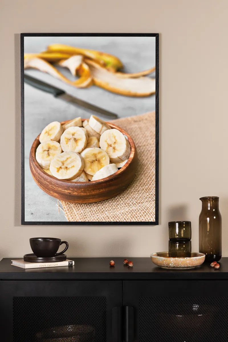 Banana Poster als Fotodruck für die Küche, Braun