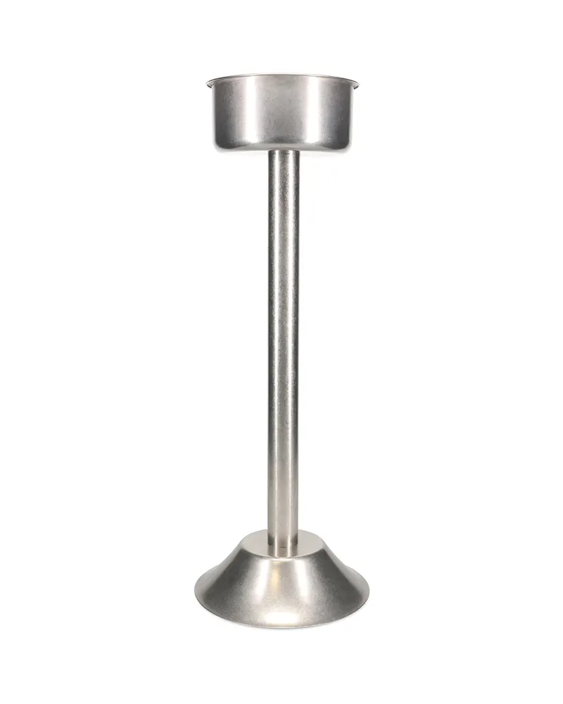 Bar Champagnerkühler mit Ständer aus Edelstahl, Vintage-Optik, Antiksilber