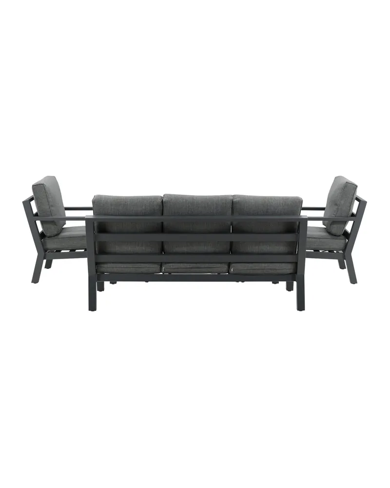 Barcelona Gartenlounge mit Sofa, zwei Sesseln und Tisch, Ansicht 7
