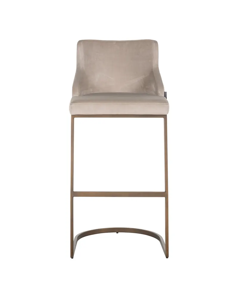 Barhocker Bolton, Khaki velvet, feuerhemmend von Richmond Interiors