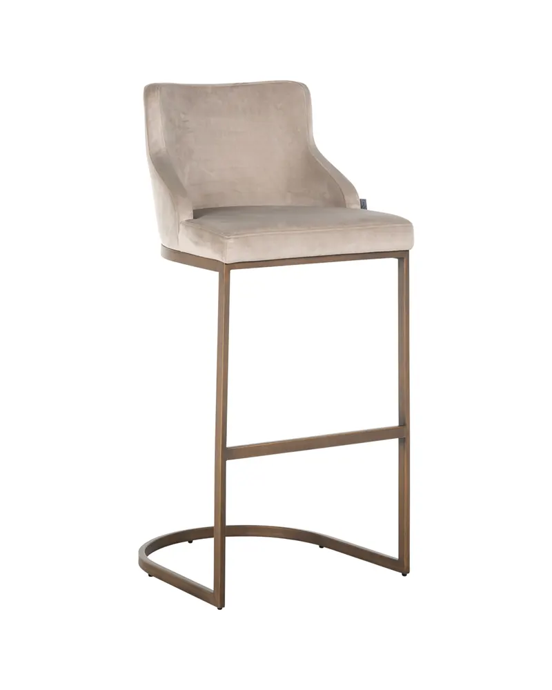 Barhocker Bolton, Khaki velvet, feuerhemmend von Richmond Interiors, Produktansicht 3