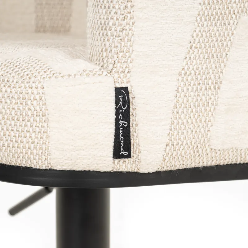 Barhocker Cheyenne, Beige graffic, drehbar von Richmond Interiors, Produktansicht 10