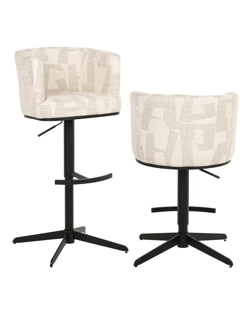 Barhocker Cheyenne, Beige graffic, drehbar von Richmond Interiors, Produktansicht 3