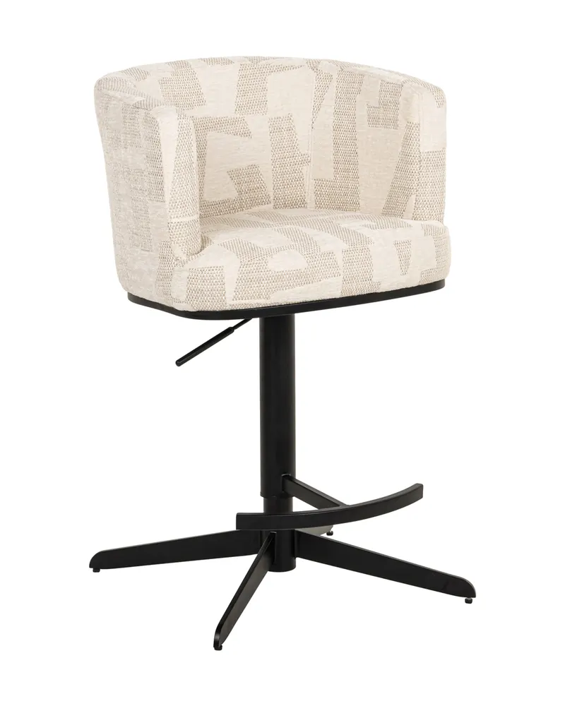 Barhocker Cheyenne, Beige graffic, drehbar von Richmond Interiors, Produktansicht 4
