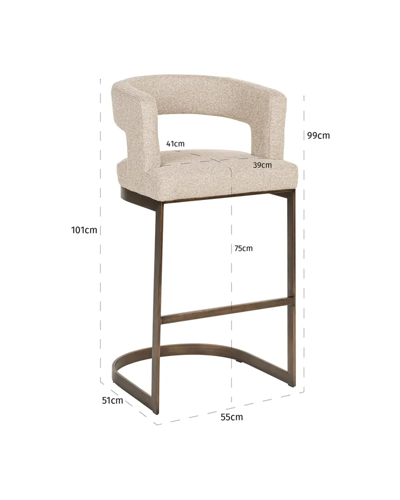 Barhocker Ellis, Biscotti von Richmond Interiors, Produktansicht 11