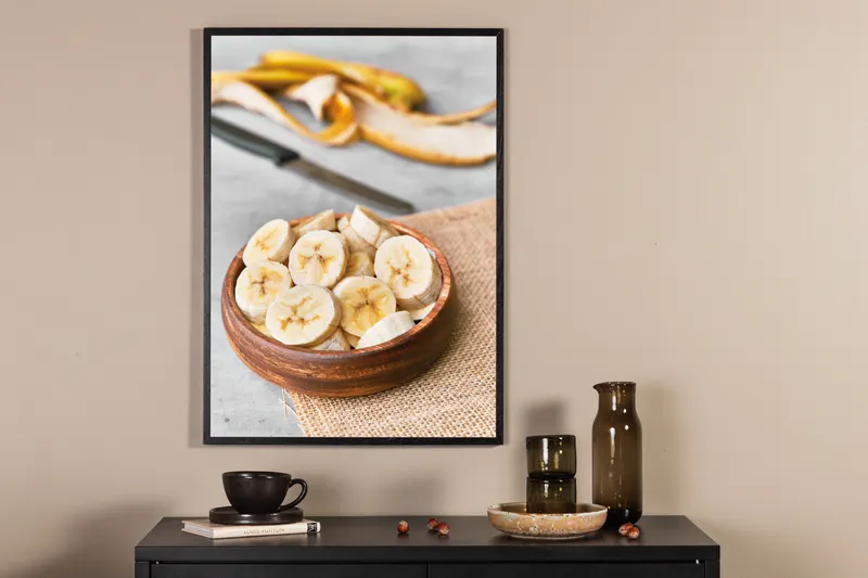 Barrista Poster für Küche und Essbereich in 100 × 70 cm, Gelb, im Wohnraum, Ansicht 2