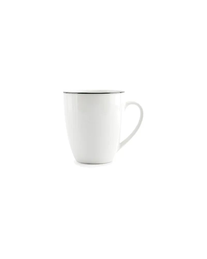 Basic White Becher aus weißem Porzellan mit 380 ml, Weiß