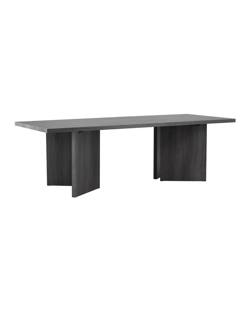 Bassholmen rechteckiger Esstisch in 240 × 100 cm, Schwarz, Ansicht 9