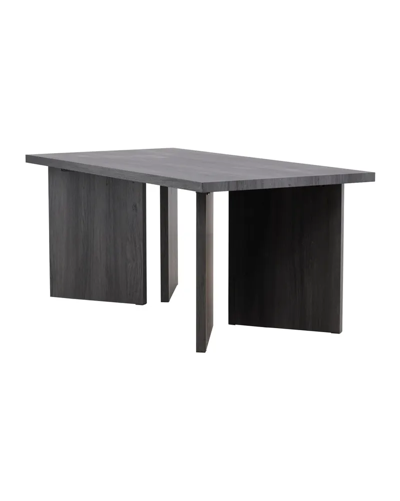 Bassholmen rechteckiger Esstisch in 180 × 90 cm, Schwarz, Ansicht 6