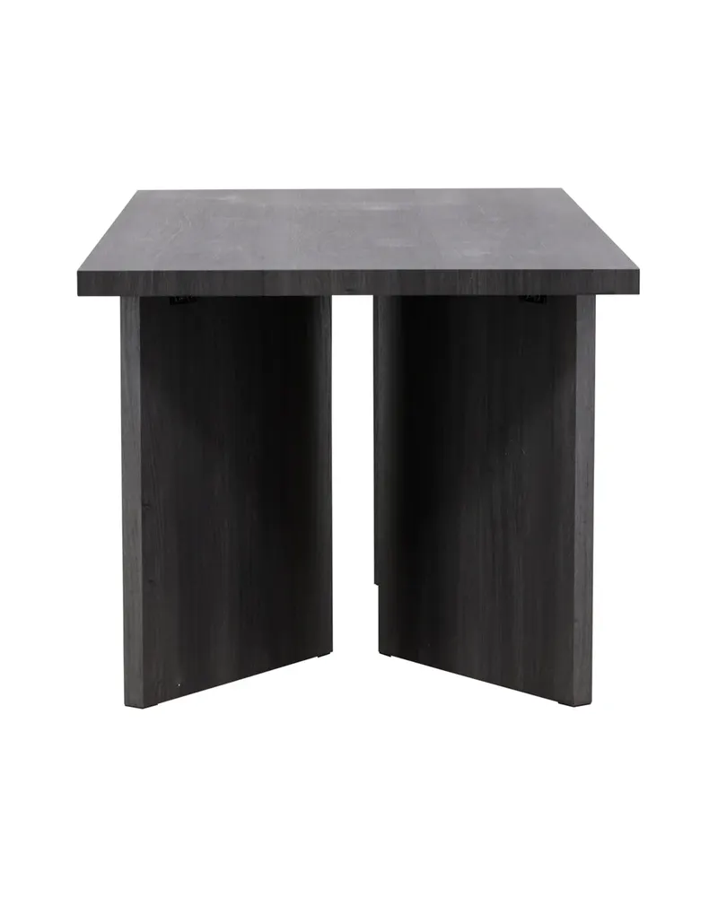 Bassholmen rechteckiger Esstisch in 180 × 90 cm, Schwarz, Ansicht 7