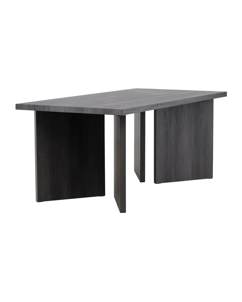 Bassholmen rechteckiger Esstisch in 180 × 90 cm, Schwarz, Ansicht 8