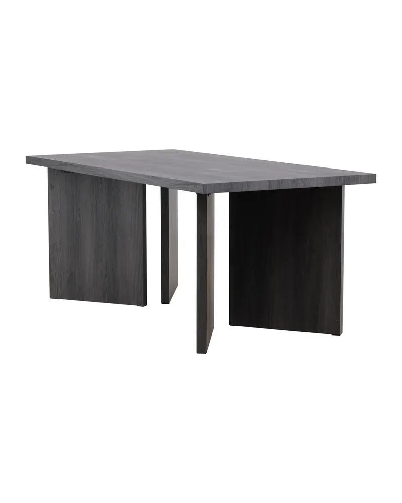 Bassholmen rechteckiger Esstisch in 180 × 90 cm, Schwarz, Ansicht 12