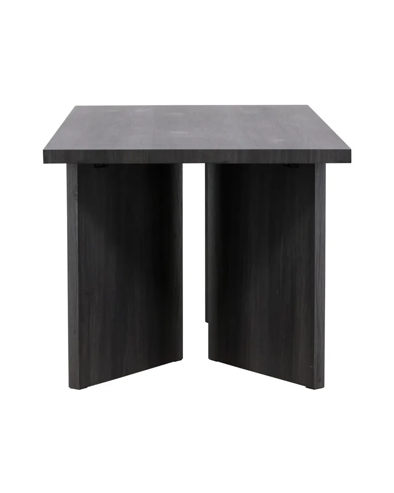 Bassholmen rechteckiger Esstisch in 180 × 90 cm, Schwarz, Ansicht 4