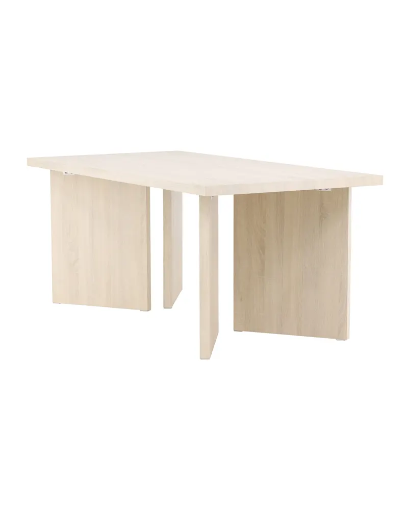 Bassholmen rechteckiger Esstisch in 180 × 90 cm, Whitewash, Ansicht 6