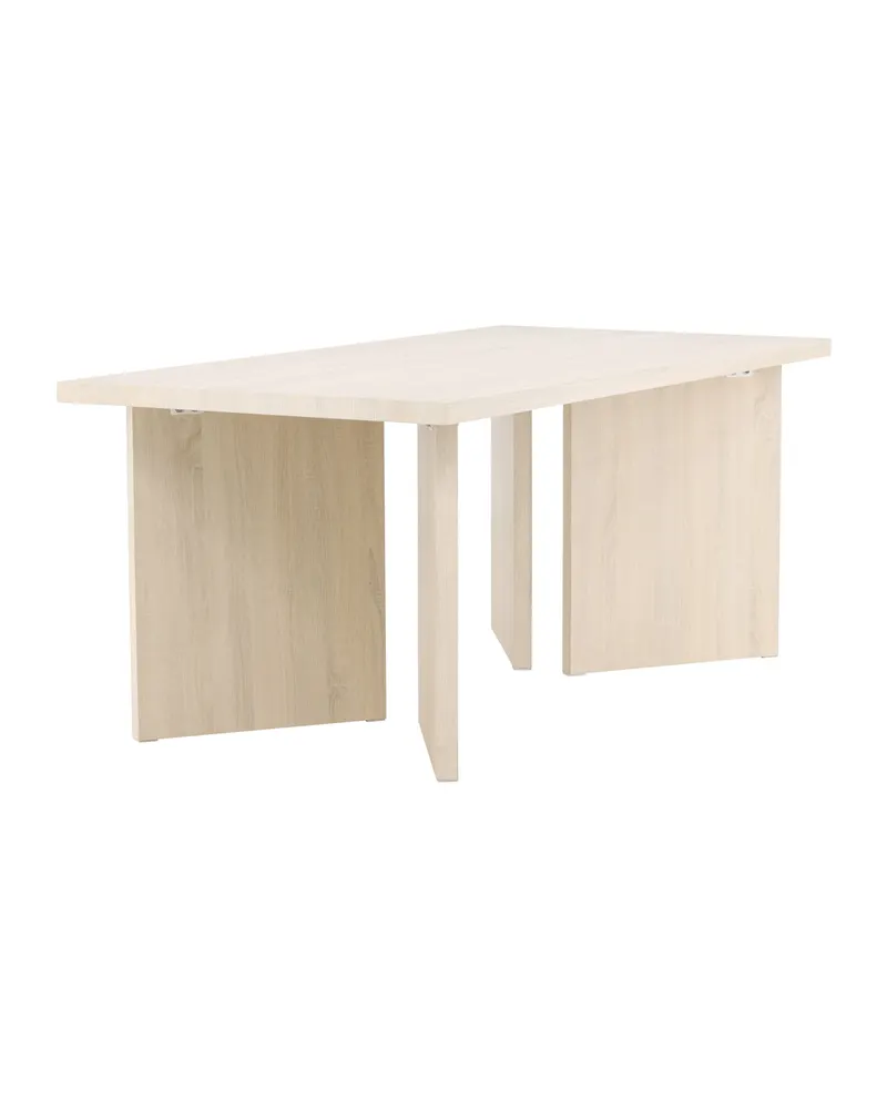Bassholmen rechteckiger Esstisch in 180 × 90 cm, Whitewash, Ansicht 3
