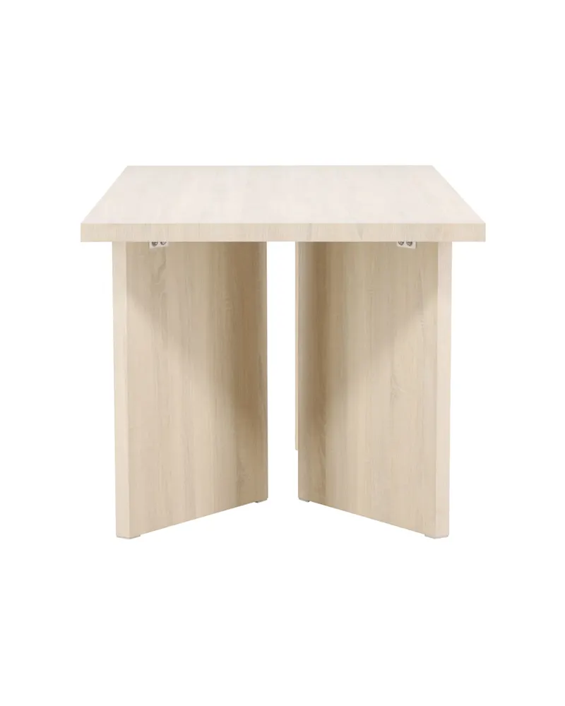 Bassholmen rechteckiger Esstisch in 180 × 90 cm, Whitewash, Ansicht 4