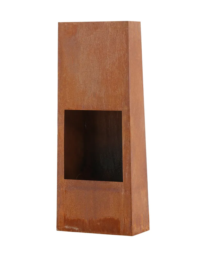Bastian Feuerstelle aus Stahl in 20 × 120 × 50 cm, Rostorange, Ansicht 2