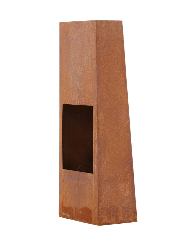 Bastian Feuerstelle aus Stahl in 20 × 120 × 50 cm, Rostorange, Ansicht 3