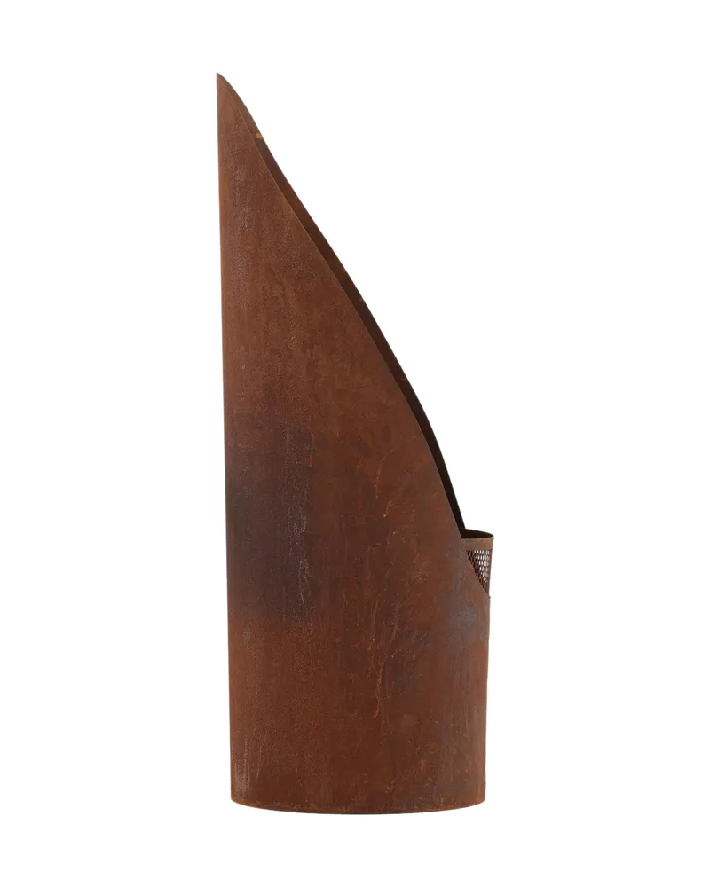 Bastian Feuersäule rund aus Stahl in Ø 37 cm, Rostorange, Ansicht 10