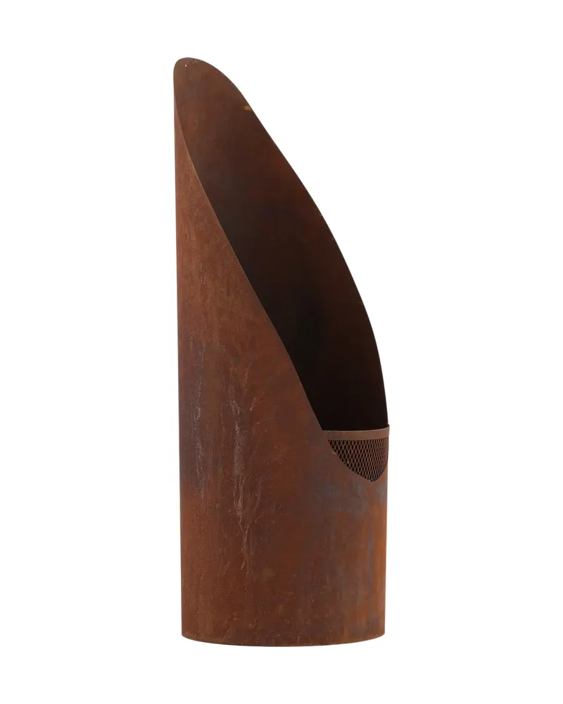 Bastian Feuersäule rund aus Stahl in Ø 37 cm, Rostorange, Ansicht 11