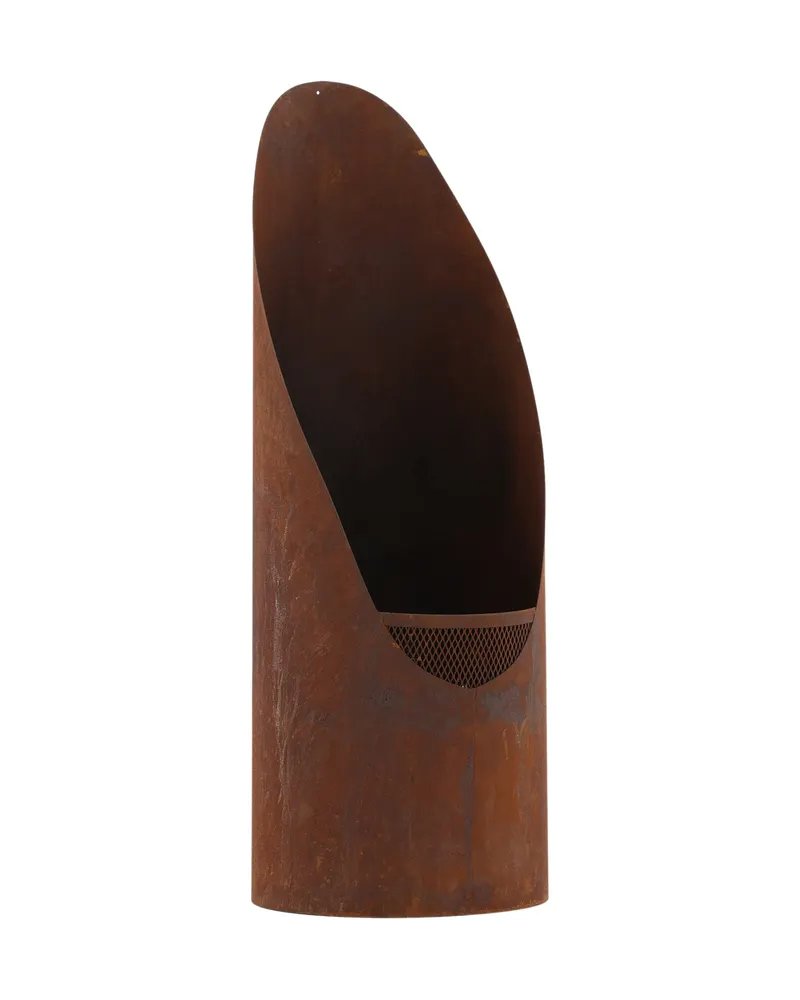 Bastian Feuersäule rund aus Stahl in Ø 37 cm, Rostorange, Ansicht 12