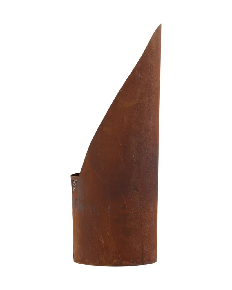 Bastian Feuersäule rund aus Stahl in Ø 37 cm, Rostorange, Ansicht 4