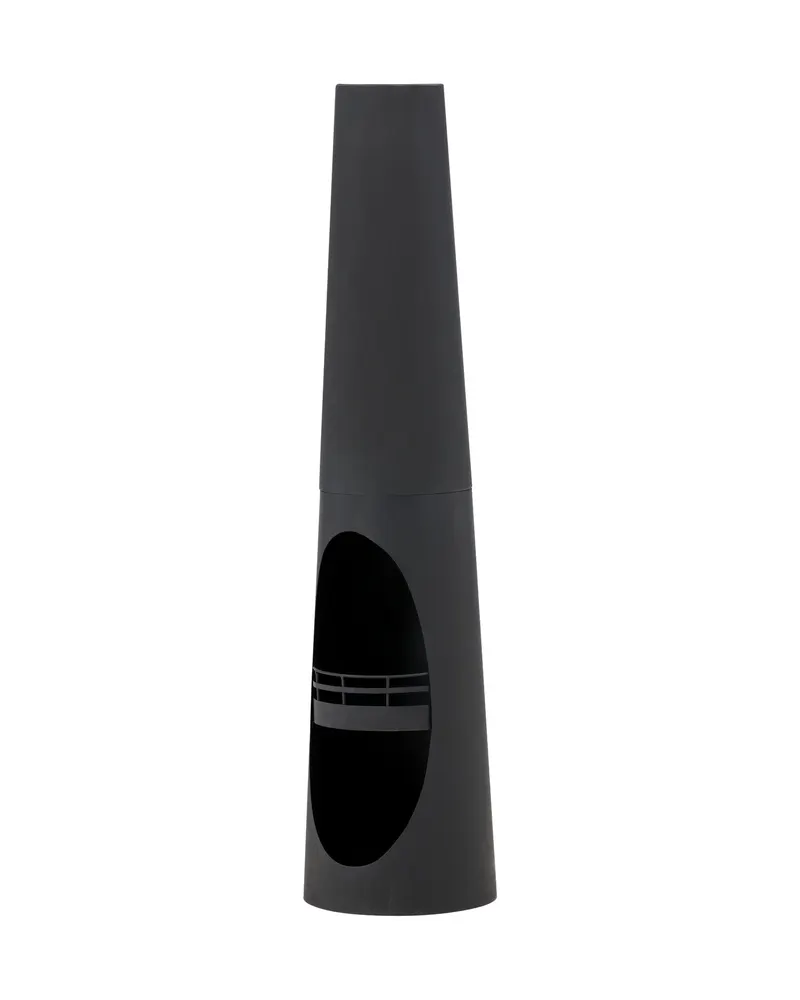 Bastian Feuersäule rund aus Stahl in Ø 33 cm, Schwarz, Ansicht 5